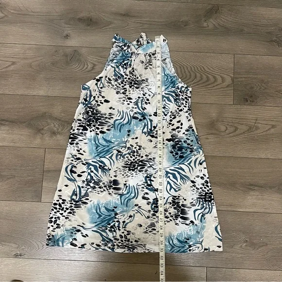 ViVI Blue and Black Patterned Dress Size S - Picture 4 of 6